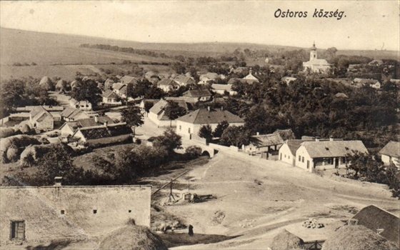 Ostoros képeslapon a XIX. század végén (Forrás: Wikipedia- Ostoros község)
